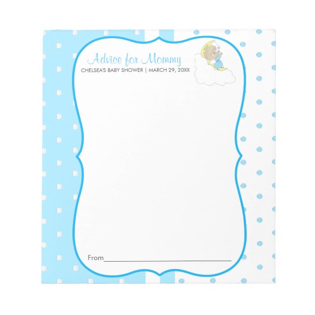 Twinkle, Twinkle Little Star -  Baby Boy - Advice Notepad (Front)