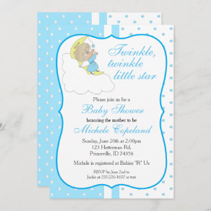 Twinkle, Twinkle Little Star - Baby Boy Invitation