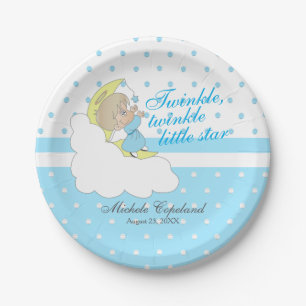Twinkle, Twinkle Little Star -  Baby Boy Paper Plate