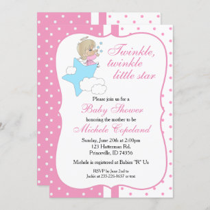 Twinkle, Twinkle Little Star -  Baby Girl Invitation