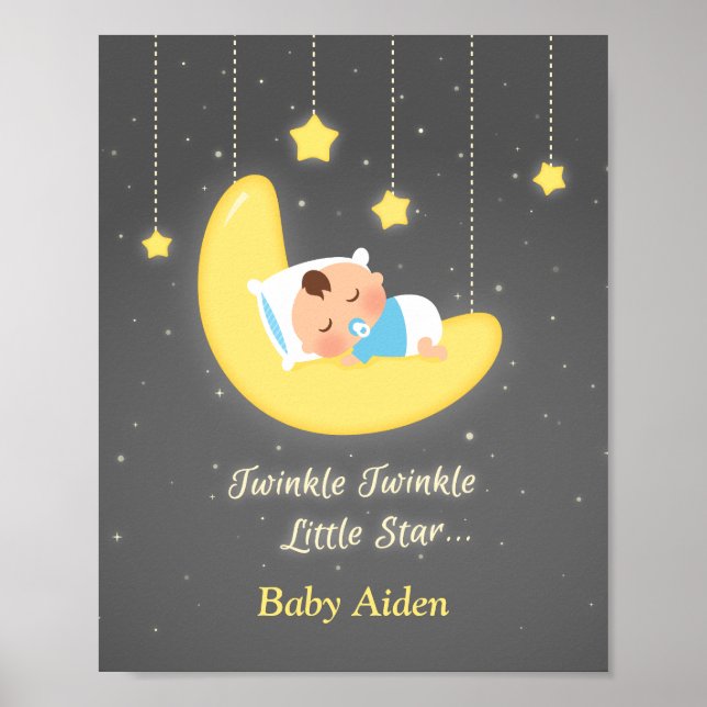 Twinkle Twinkle Little Star Baby Nursery Decor (Front)