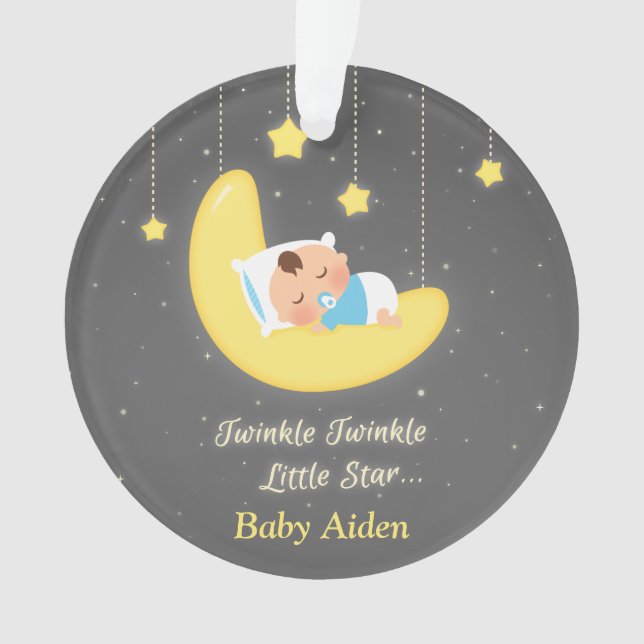 Twinkle Twinkle Little Star Baby Nursery Decor Ornament (Front)