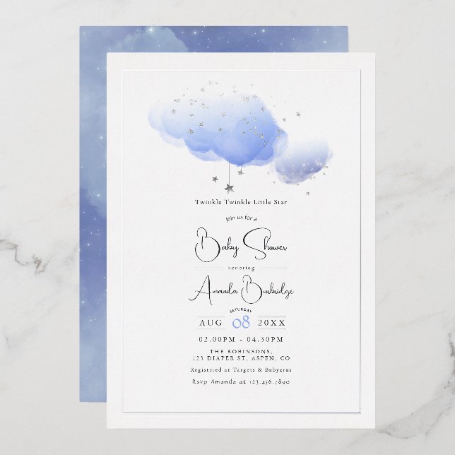 Twinkle Twinkle Little Star Baby Shower (Front/Back)