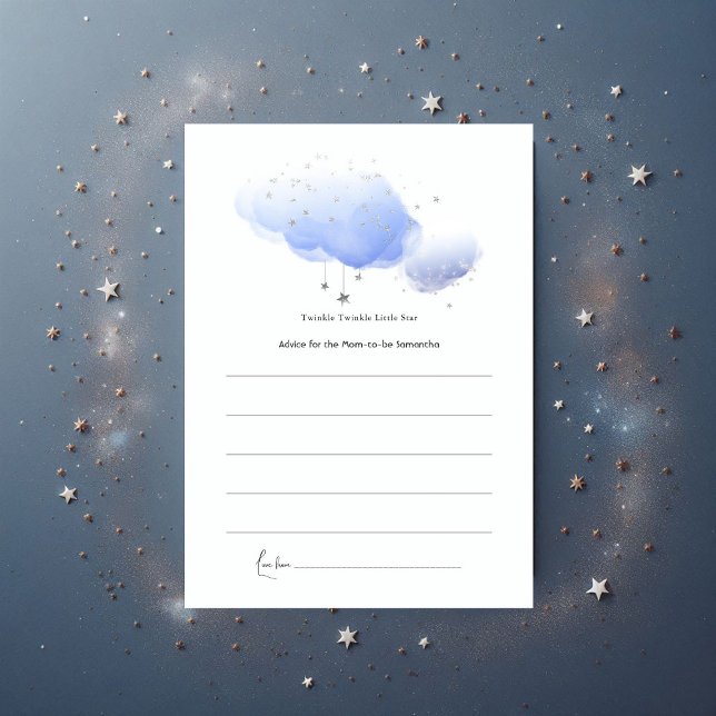 Twinkle Twinkle Little Star Baby Shower Advice Card (Twinkle Twinkle Little Star Baby Shower Advice Card)