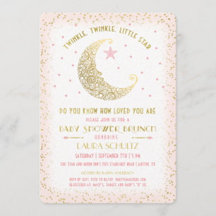Twinkle Twinkle Little Star Baby Shower Brunch Invitation