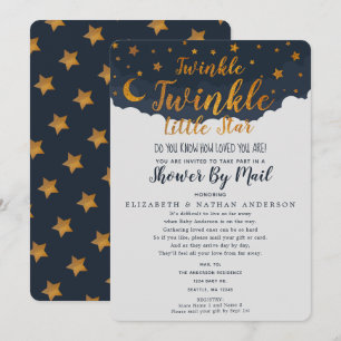 Twinkle Twinkle Little Star Baby Shower By Mail Invitation