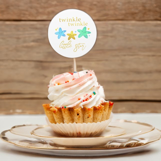 Twinkle Twinkle Little Star Baby Shower Envelope Classic Round Sticker (Creator Uploaded)