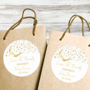 Twinkle twinkle little star baby shower favour classic round sticker