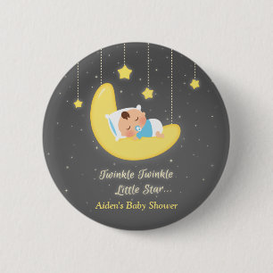 Twinkle Twinkle Little Star Baby Shower Favours 6 Cm Round Badge