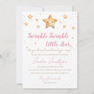 Twinkle Twinkle Little Star Baby Shower Invitation