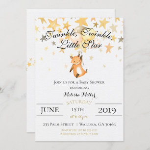 Twinkle Twinkle Little Star Baby Shower Invitation