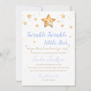 Twinkle Twinkle Little Star Baby Shower Invitation