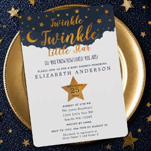 Twinkle Twinkle Little Star Baby Shower Invitation