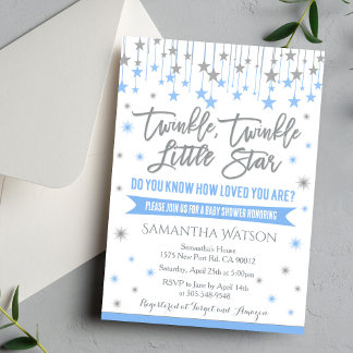 Twinkle Twinkle Little Star Baby Shower Invitation