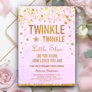 Twinkle Twinkle Little Star Baby Shower Invitation