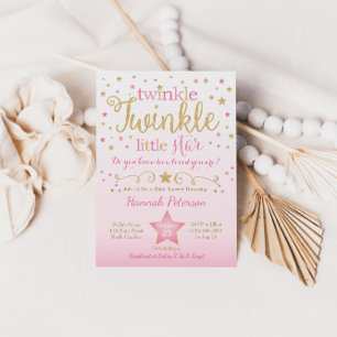 Twinkle Twinkle Little Star Baby Shower Invitation
