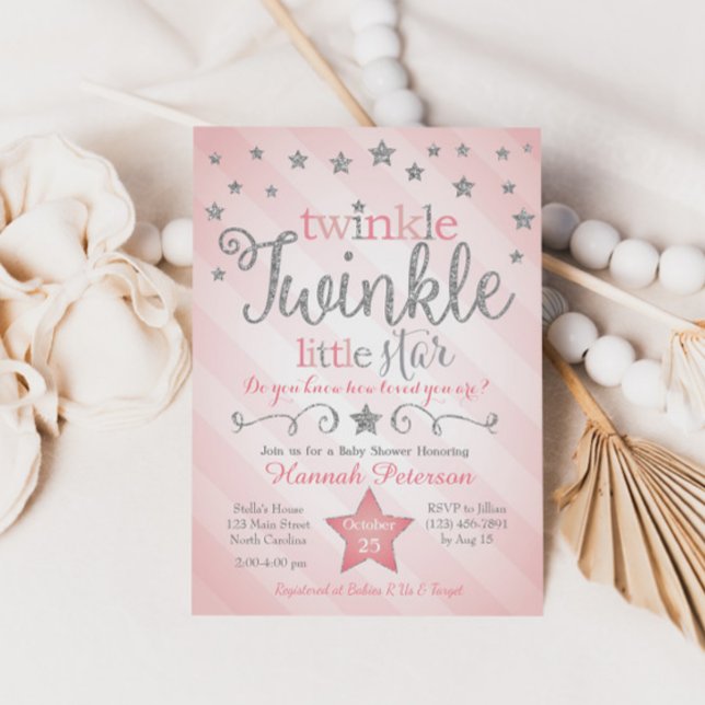 Twinkle Twinkle Little Star Baby Shower Invitation (Creator Uploaded)