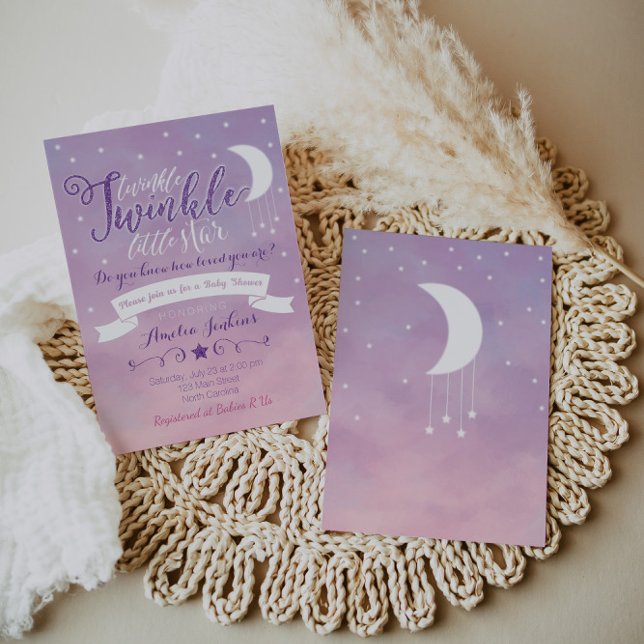 Twinkle Twinkle Little Star Baby Shower Invitation (Creator Uploaded)
