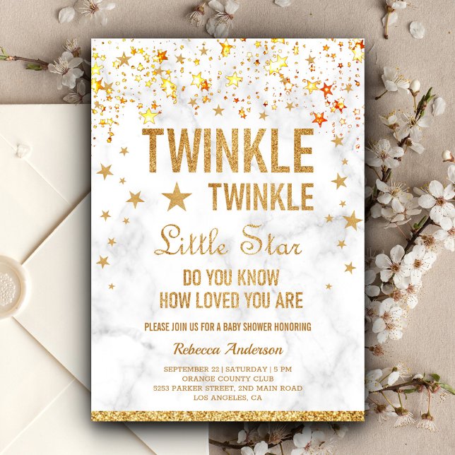 Twinkle Twinkle Little Star Baby Shower Invitation (Creator Uploaded)