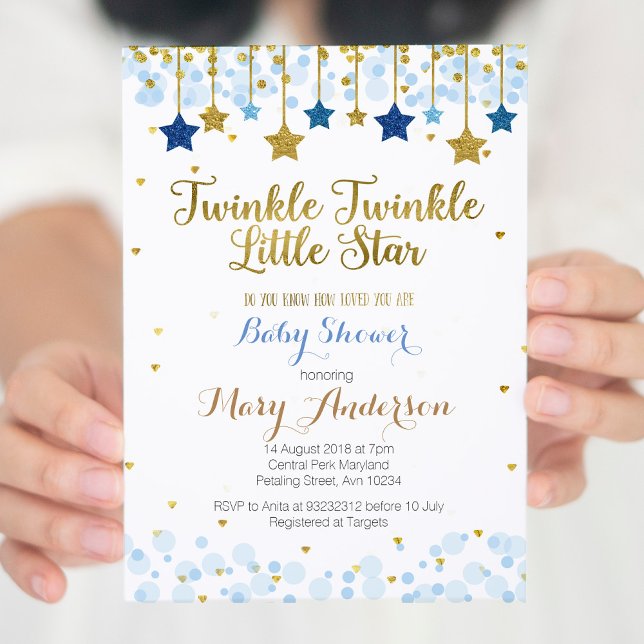 Twinkle Twinkle Little Star Baby Shower Invitation (Creator Uploaded)