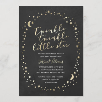 Twinkle twinkle little star Baby Shower Invitation