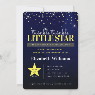 Twinkle Twinkle Little Star Baby Shower Invitation