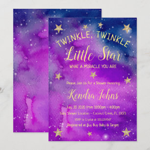 Twinkle Twinkle Little Star Baby Shower invitation