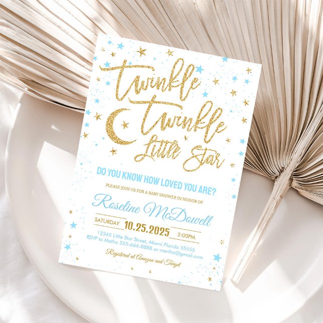 Twinkle Twinkle Little Star Baby Shower Invite (Creator Uploaded)