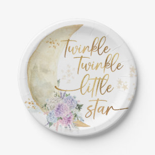Twinkle Twinkle Little Star Baby Shower Paper Plate