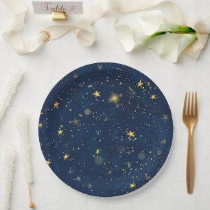 Twinkle Twinkle little star baby shower plates