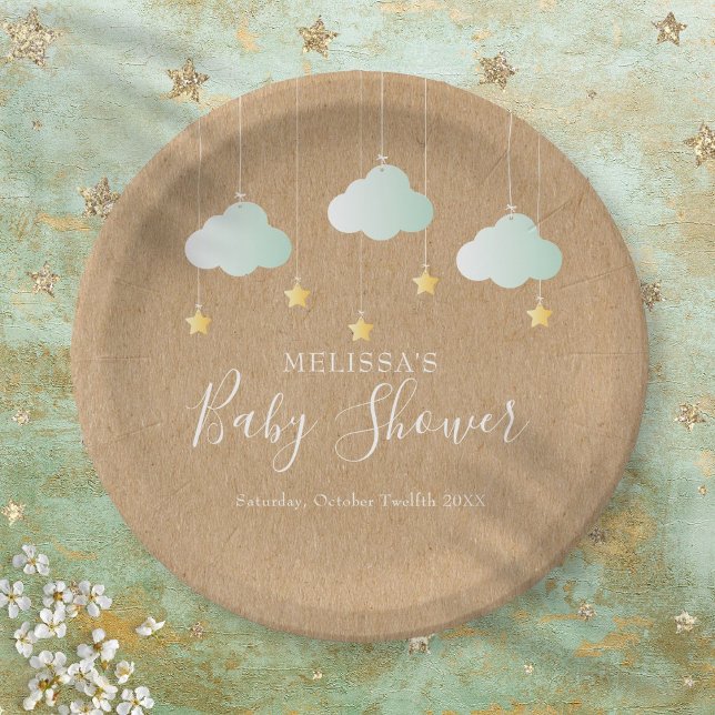 Twinkle Twinkle Little Star Baby Shower / Sprinkle Paper Plate (Creator Uploaded)