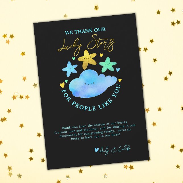 Twinkle Twinkle Little Star Baby Shower Thank You Card (Creator Uploaded)