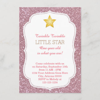 Twinkle Twinkle Little Star Birthday Invitation