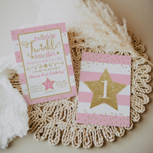 Twinkle Twinkle Little Star Birthday Invitation