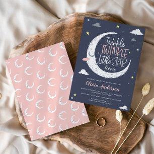Twinkle, twinkle little star birthday party invite