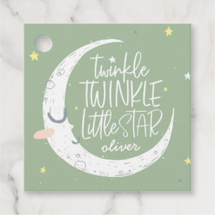 Twinkle, twinkle little star birthday party tag