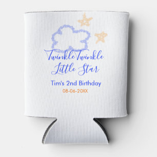 Twinkle twinkle little star birthday purple orange can cooler