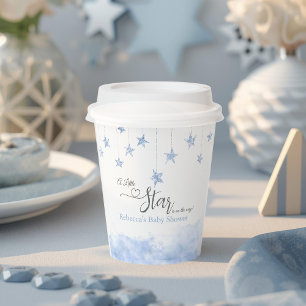 Twinkle Twinkle Little Star Blue Boy Baby Shower Paper Cups