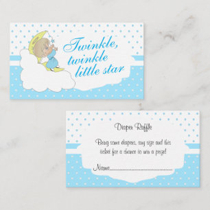 Twinkle, Twinkle Little Star - Blue Diaper Raffle Enclosure Card