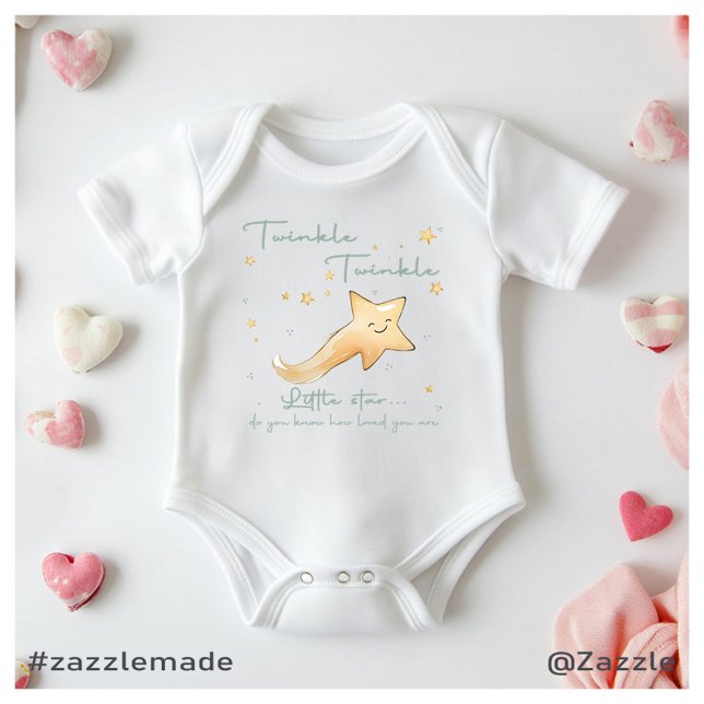 Twinkle Twinkle Little Star Boho Autumn Personaliz Baby Bodysuit (Twinkle Twinkle Little Star Boho Autumn Personaliz Baby Bodysuit)
