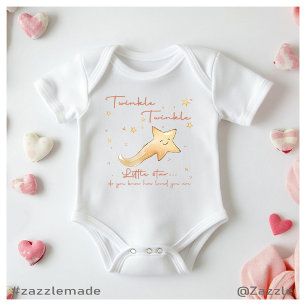 Twinkle Twinkle Little Star Boho Autumn Personaliz Baby Bodysuit