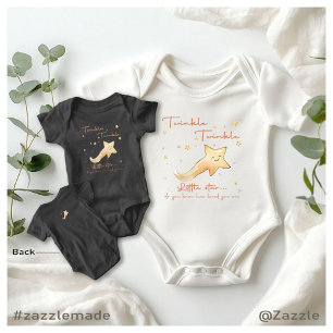 Twinkle Twinkle Little Star Boho Autumn Personaliz Baby Bodysuit