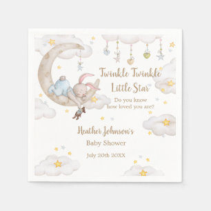 Twinkle Twinkle Little Star Bunny Baby Shower Napkin