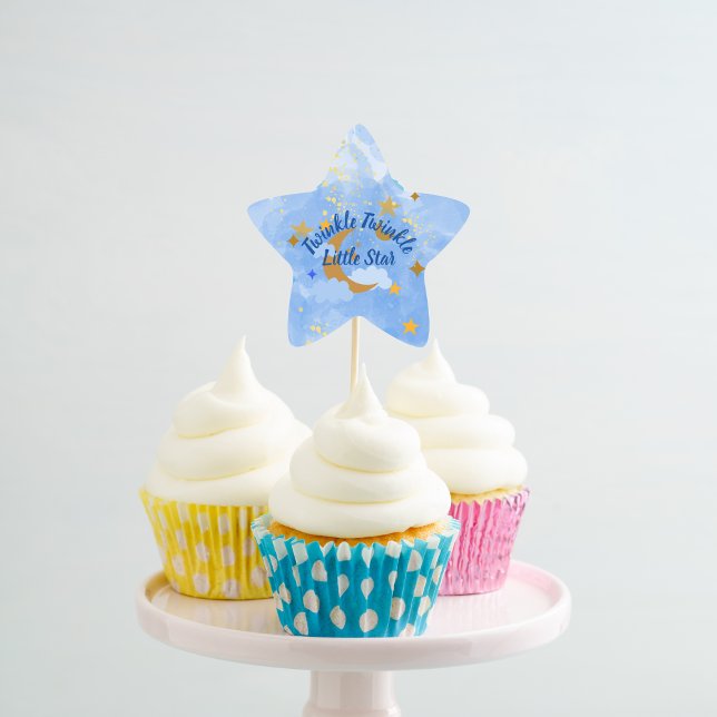 Twinkle Twinkle Little Star Cupcake Toppers Sticker (Creator Uploaded)