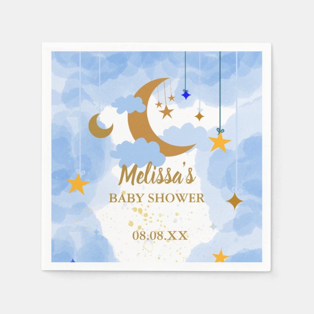 Twinkle twinkle little star custom party napkin (Front)