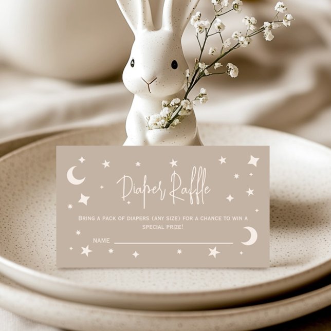 Twinkle Twinkle Little Star Diaper Raffle Ticket Enclosure Card (Creator Uploaded)