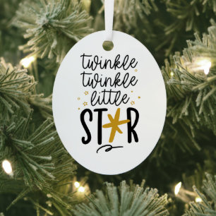 Twinkle Twinkle Little Star Doodle Metal Tree Decoration