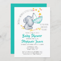 Twinkle Twinkle Little Star Elephant Baby Shower