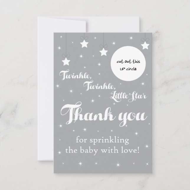 Twinkle, Twinkle, Little Star EOS lip balm favour Thank You Card (Front)