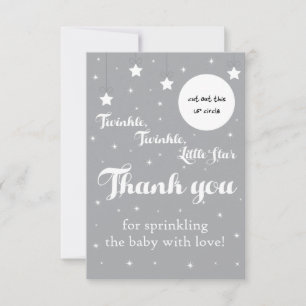 Twinkle, Twinkle, Little Star EOS lip balm favour Thank You Card